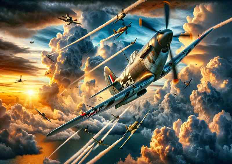 WWII Fighter Planes in Dynamic Skies