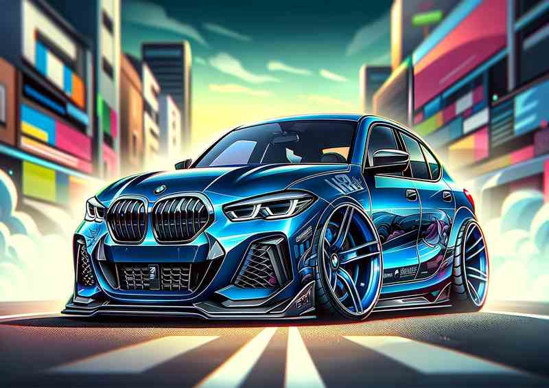 Blue M140i Metal Poster