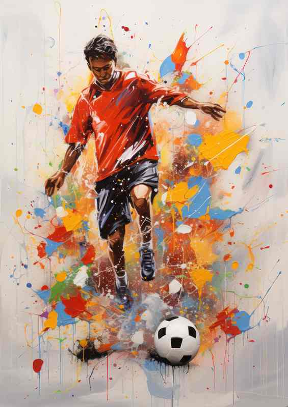 Man kicking with the ball