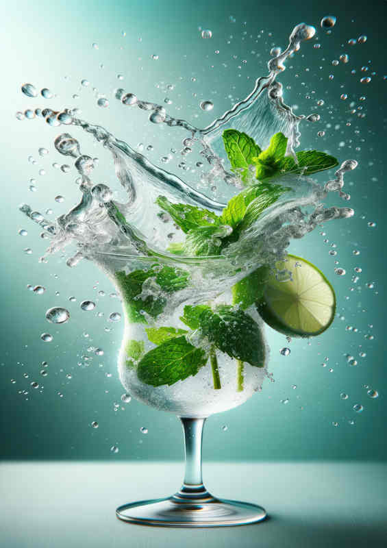 Mojito Magic Mints Dynamic Splash in Glass