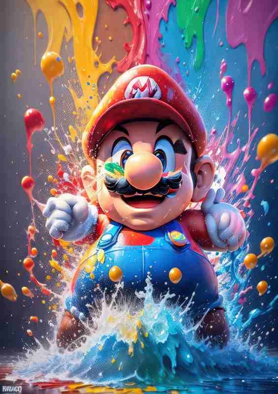 Mario style splate art