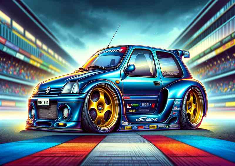 Clio Williams Maxi Blue Metal Poster