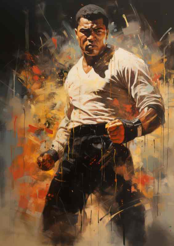 Muhammad ali painting the legendary boxer