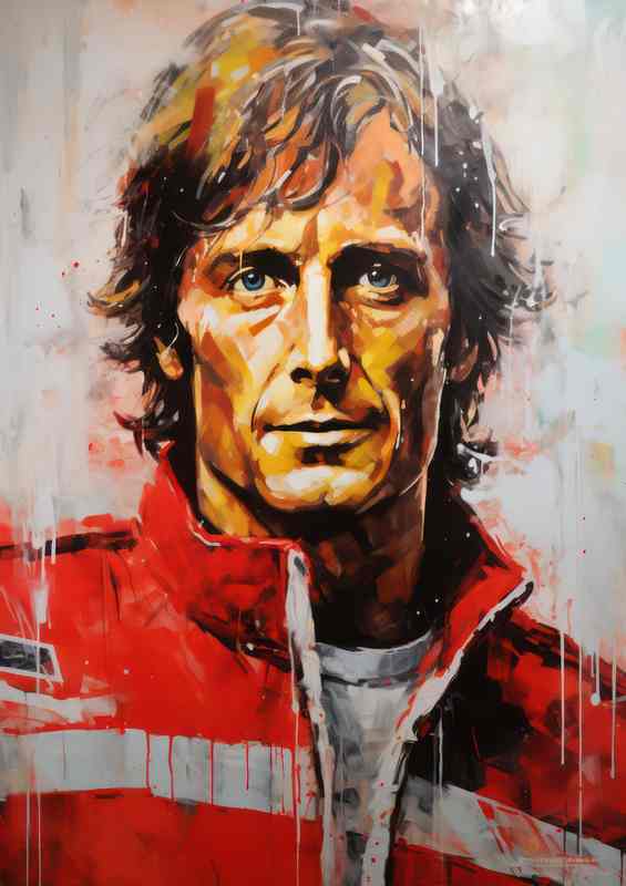Niki Lauda Formula one racing driver portrait