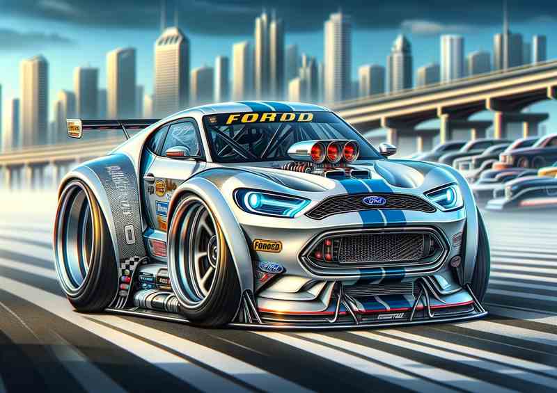 Oversized Ford Street Racer Metal Poster