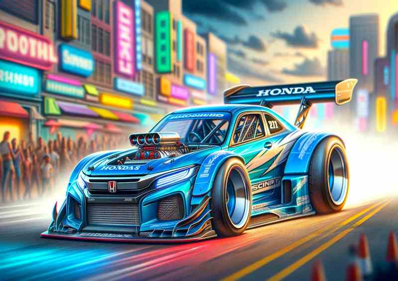 Honda ExagRace Metal Poster