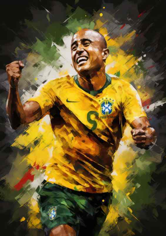Roberto Carlos Footballer abstract style art