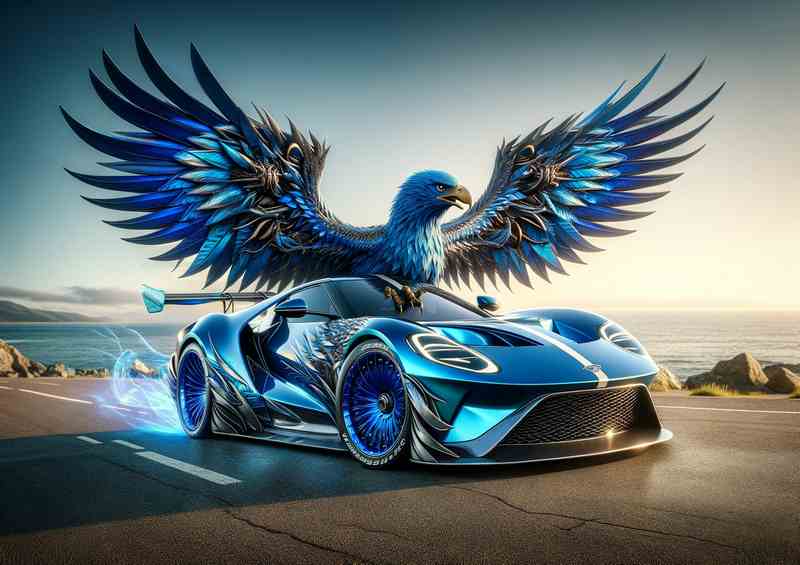 Majestic Eagle Fusion Blue Sports Car