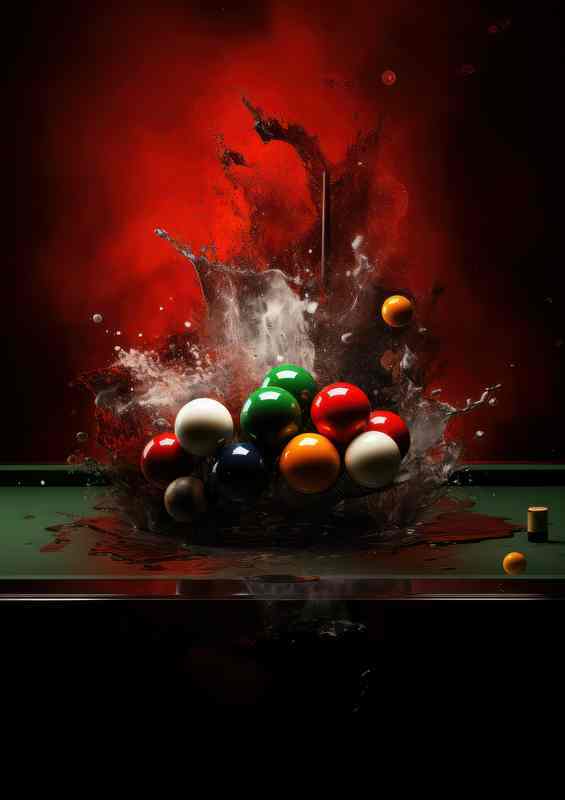 Snooker table splash art