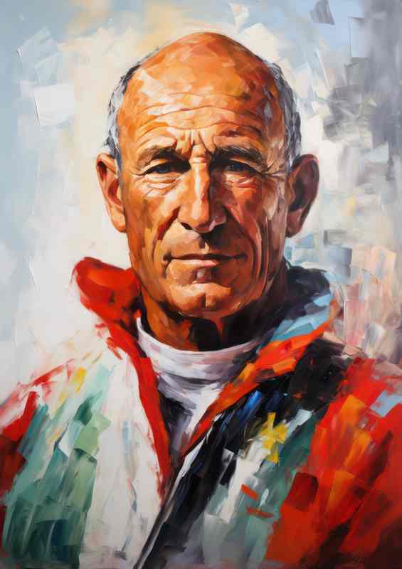Stirling Moss Formula one racing driver portrait