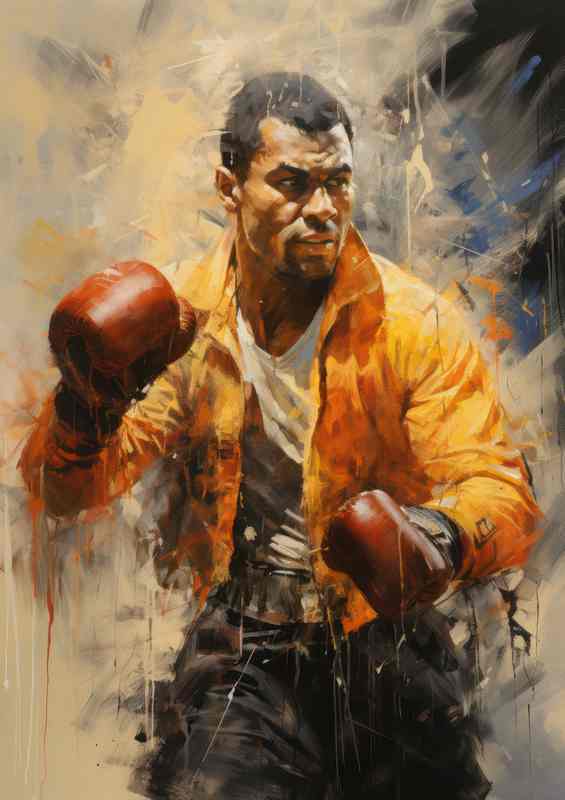 Street boxing painted style art