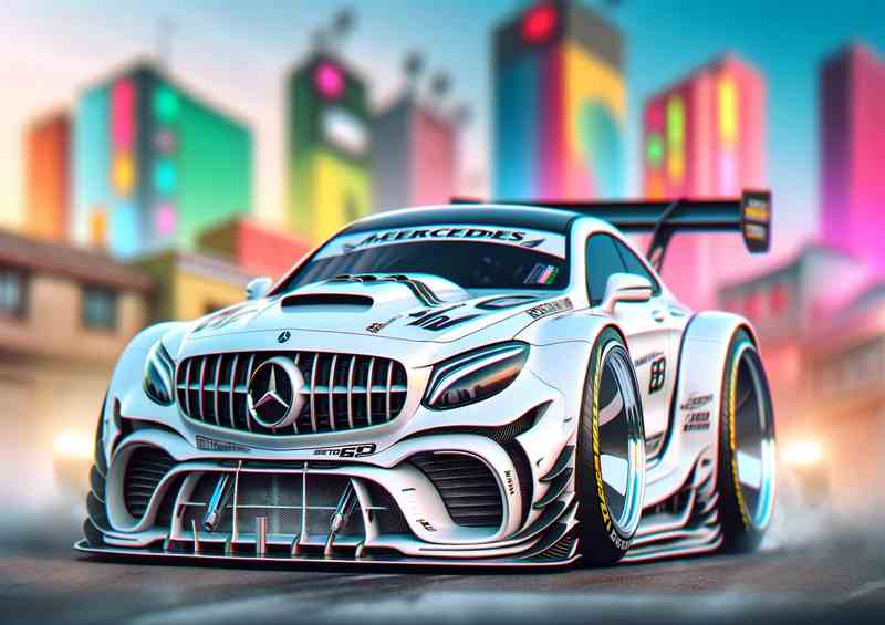 MercExaggerCarMetalPoster