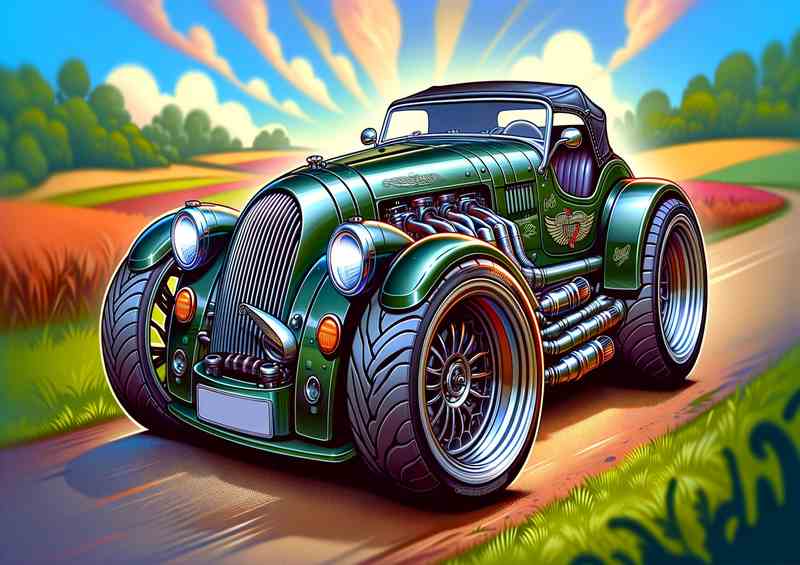 Vintage Green Morgan Poster