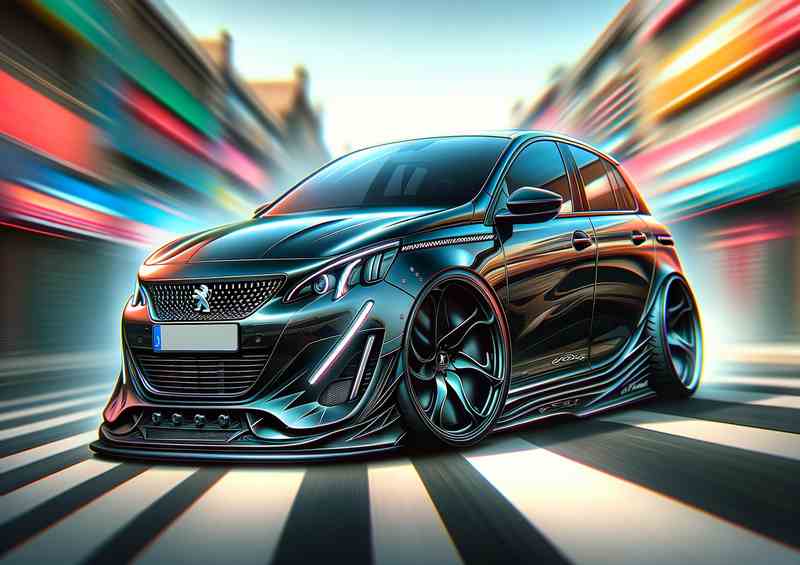 Peugeot 308 | ExagBlack Sleek Poster