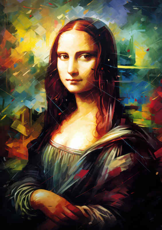 Abstract art style mona liza