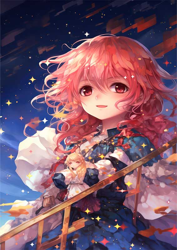 Oeon lulu with pink hair anime