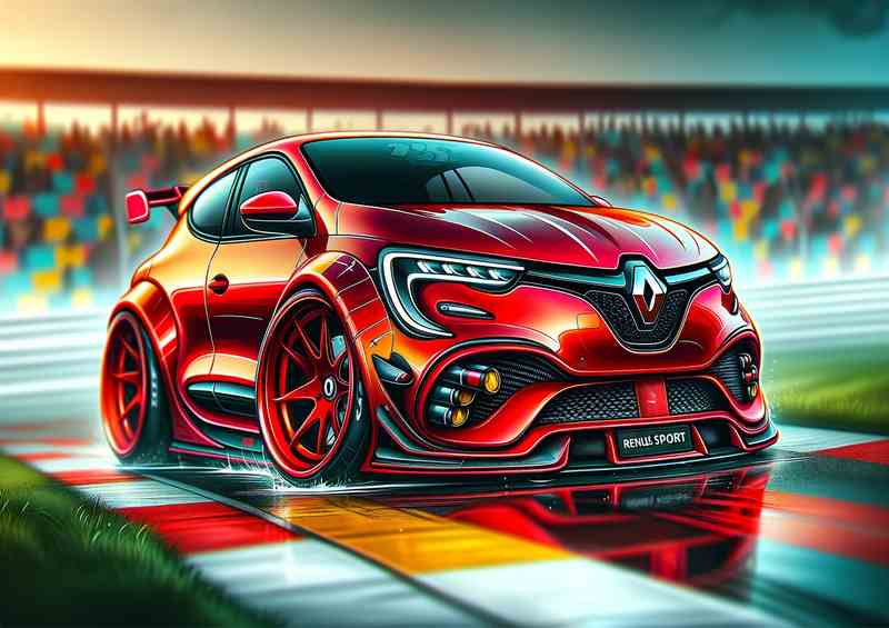 Renault sport Megane The car is designed with red paint