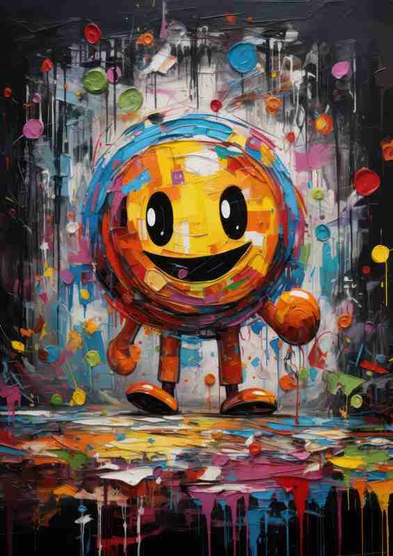 Packman Splash art vibrant colours