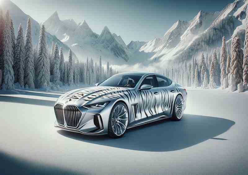 White Tiger Essence Sleek Silver Car