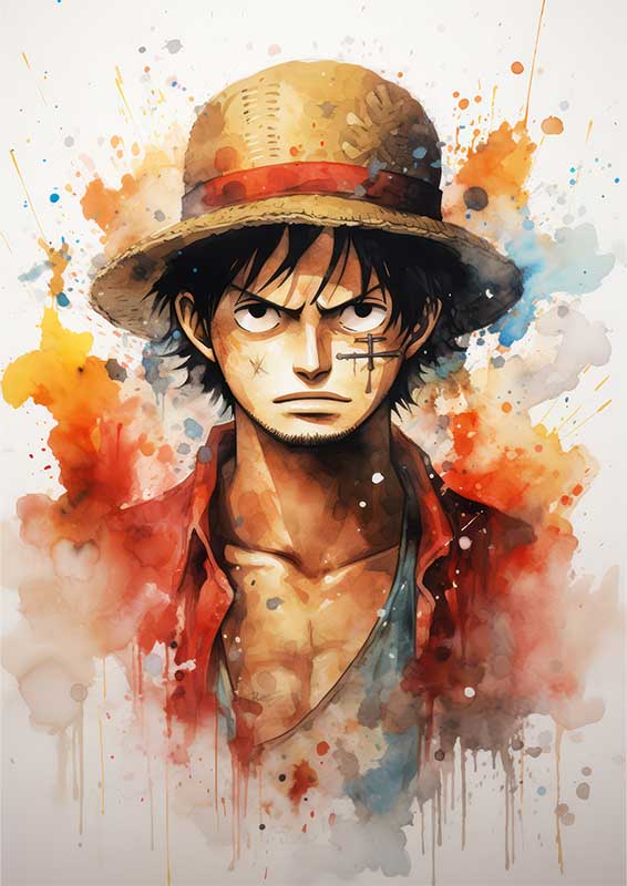 One piece ash in a cartoon style