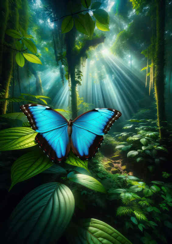 Blue Morpho Metal Poster