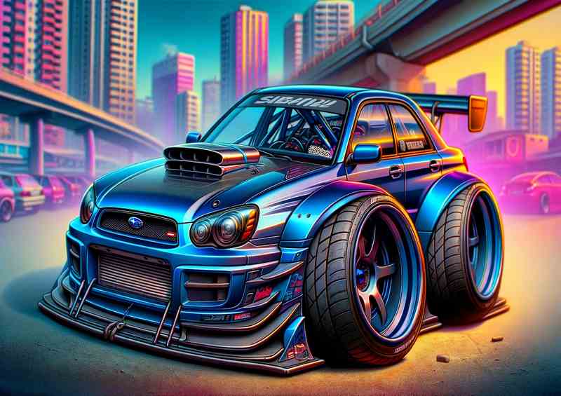 Subaru Street Racer: Xtreme Features Metal Poster