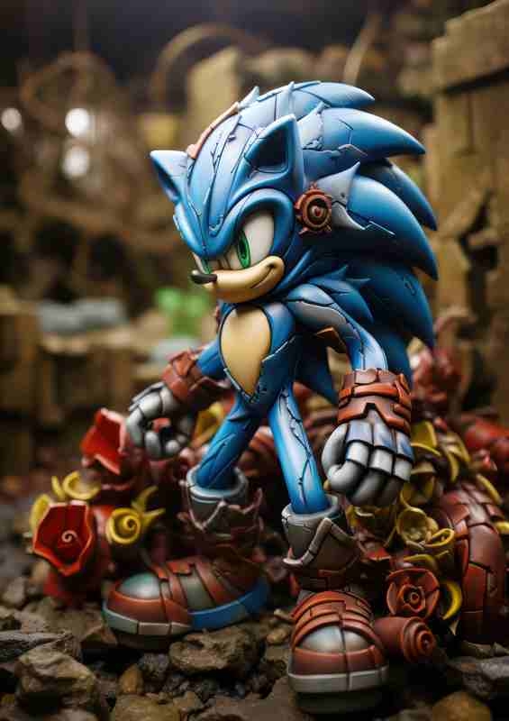 Sonic the hedgehog plasticine style