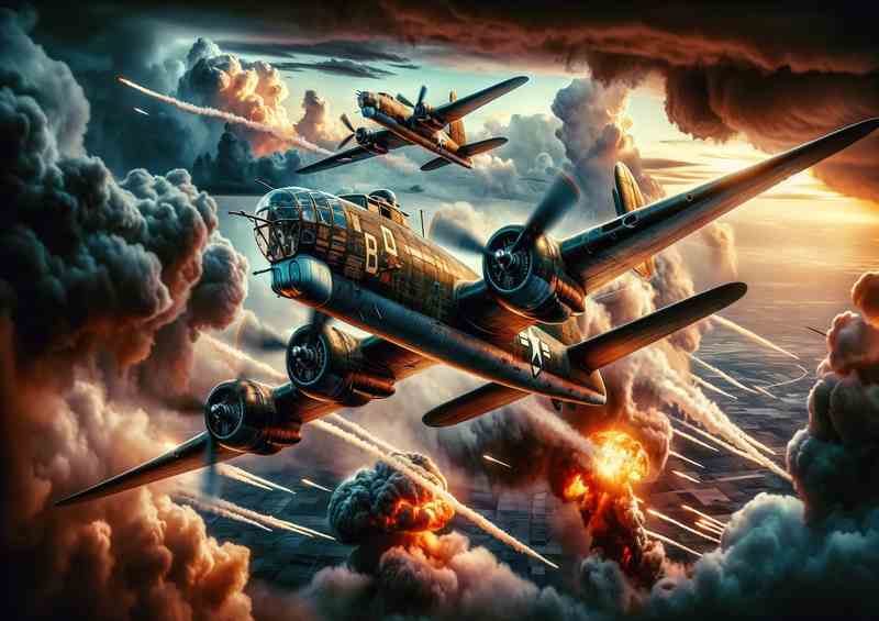 Sky Combat Metal Poster