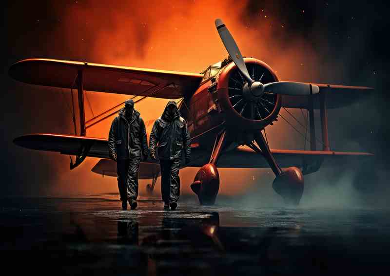 Getting ready to fly his bi plane
