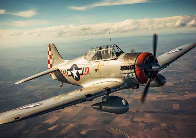Skyline Metal Poster: Milarty Plane