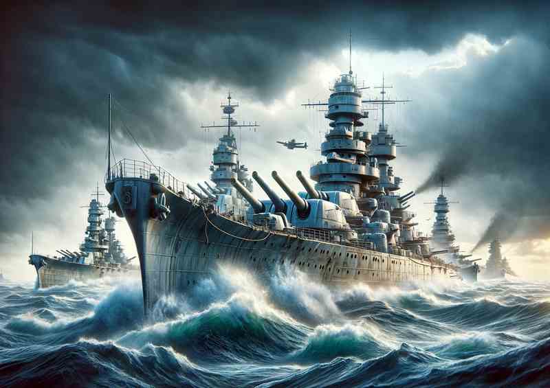 WWII Battleships in Ocean Warfare