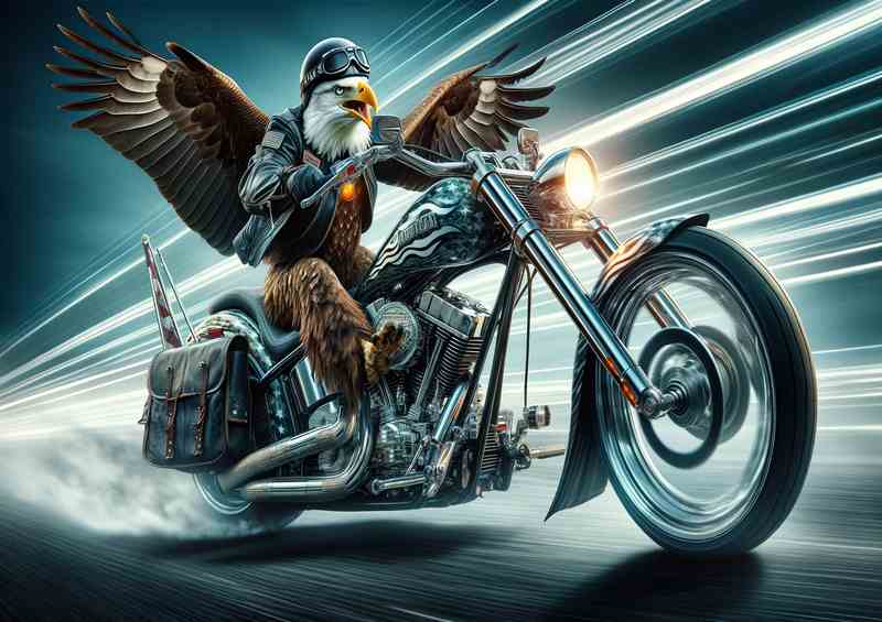 Eagle Riding a Chopper