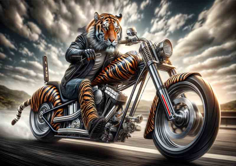 Tiger Riding a Chopper