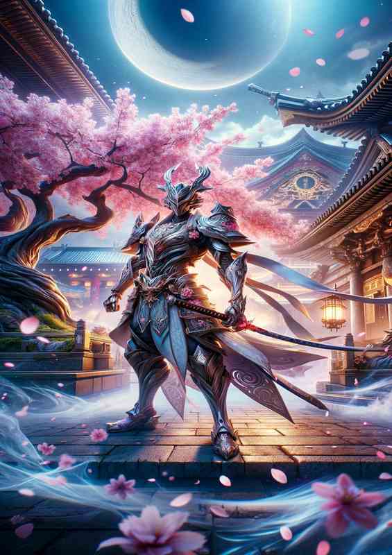 Elegant Armor Fantasy Sakura Warrior