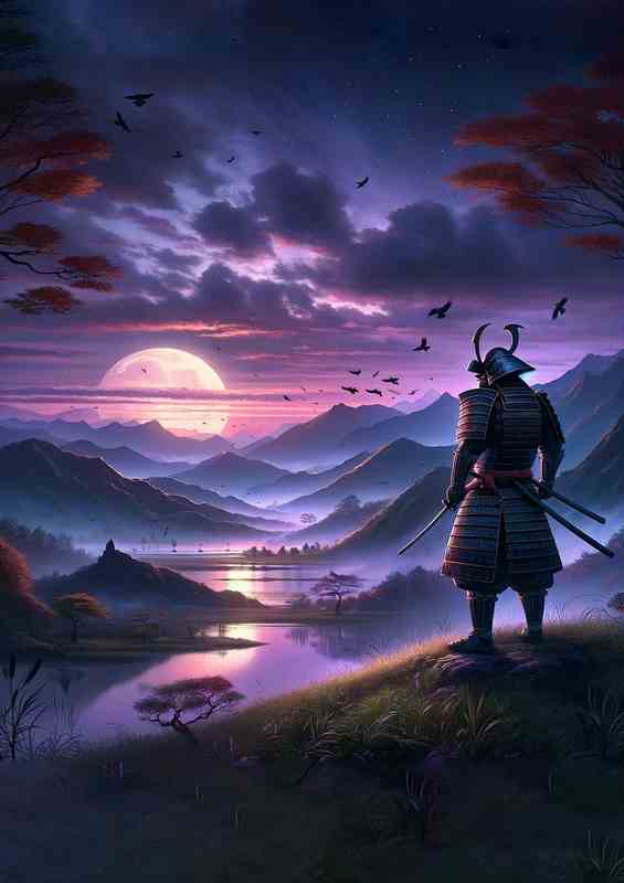 Twilight Samurai Mystical Landscape Art