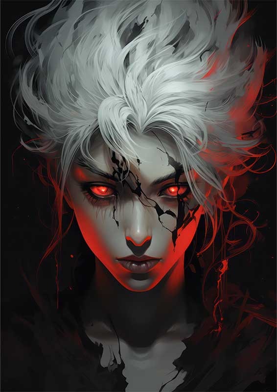 Shoku ghoul eyes on fire