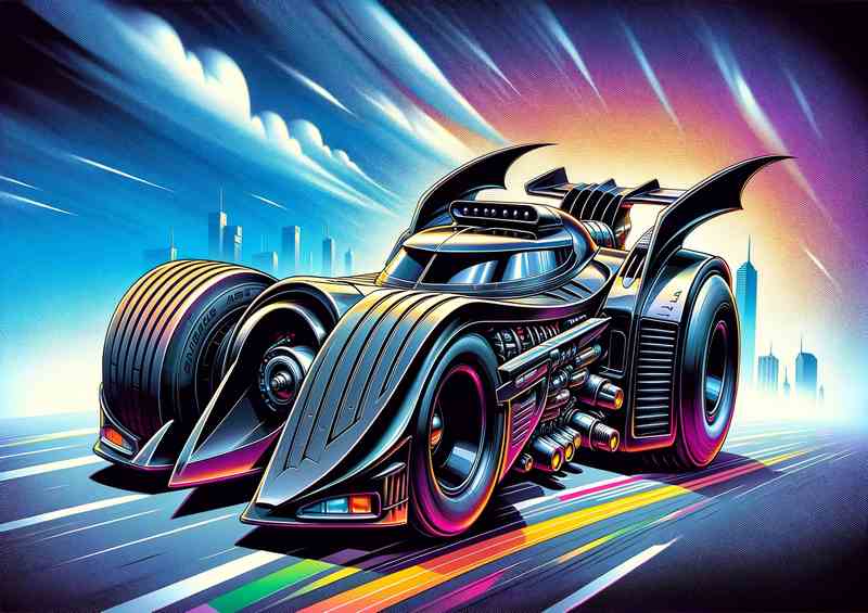 1989 Batmobile style black cartoon
