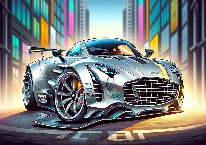 Aston Martin One 77 XL Wheels Metal Poster