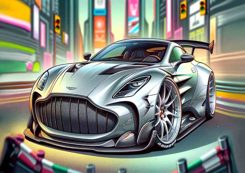 Aston Martin One 77 with extremely exaggerated features