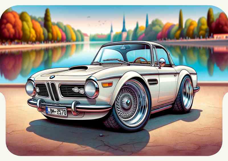 BMW 507 classic style painted in white