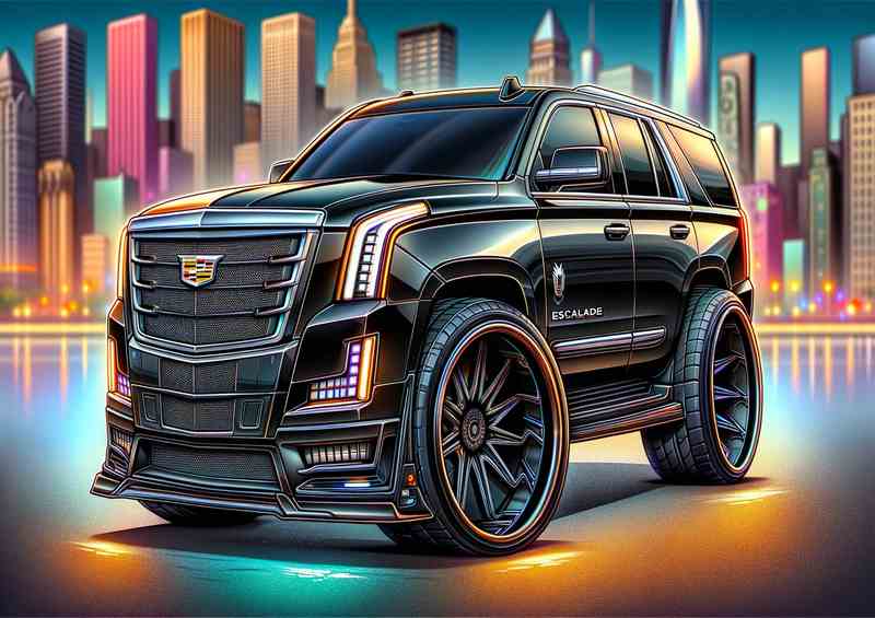 Cadillac Escalade 4x4 style cartoon