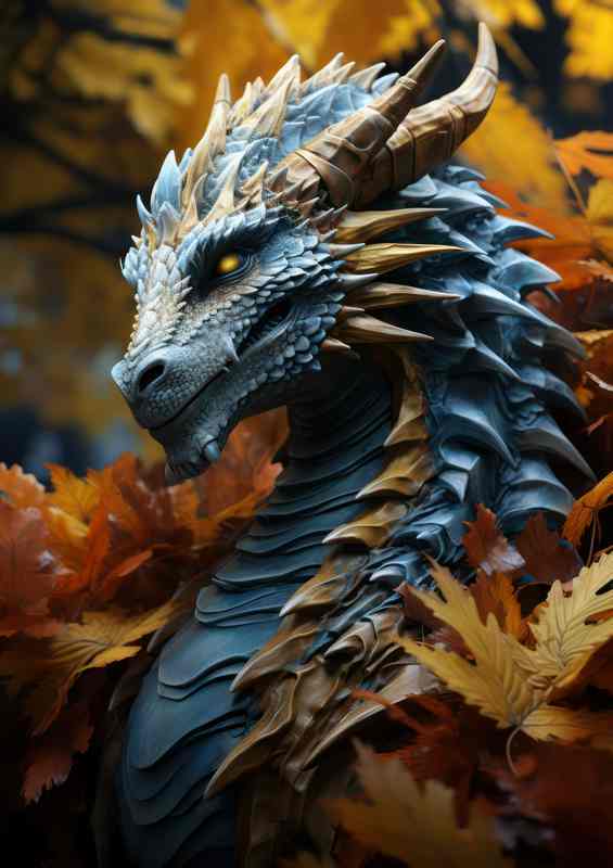 Big Dragon is seen in the autumn leaves