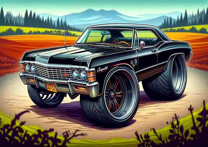 Chevrolet Impala in black with big wheels