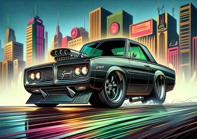 Chrysler Newport style in green cartoon