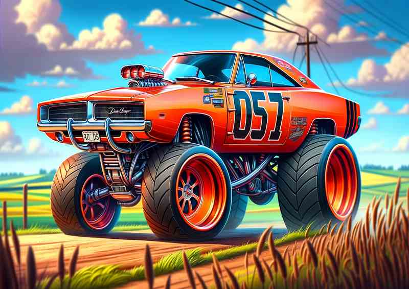 Dodge Charger style in orange