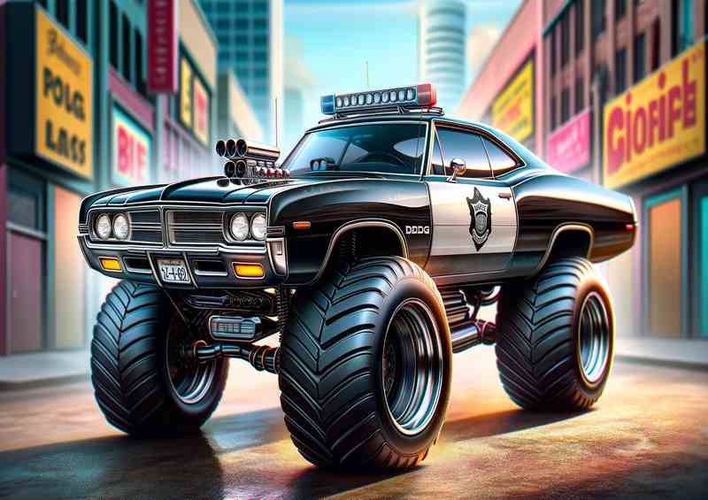 Dodge Monaco with big wheels in black