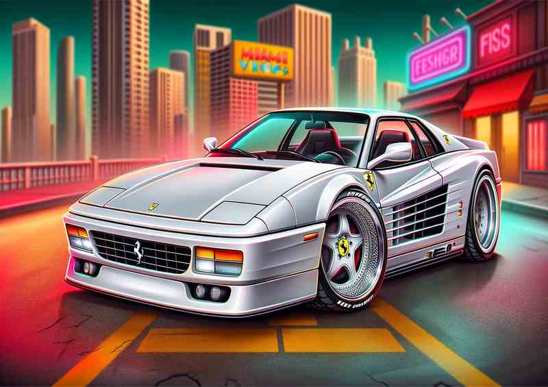 Ferrari Testarossa inspired by the car from Miami Vice