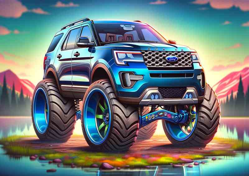 Explorer 4x4 Style Big Wheels in Blue