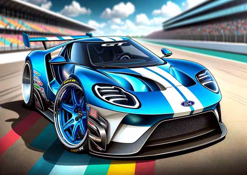 Ford GT Exag-Blu-Meta Poster