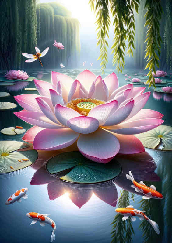 Lotus Blossom Metal Poster
